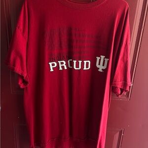 Indiana Proud Men's Red Short Sleeve Graphic Tee